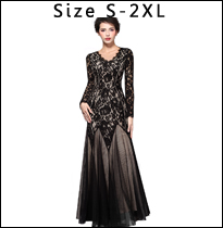Nice-forever-Vintage-Grace-Sexy-Deep-Back-Lace-V-Neck-Grand-Women-Sleeve-Celebrity-Bodycon-Maxi-Long-32760499627