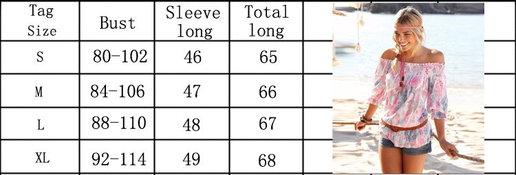Off-Shoulder-Chiffon-Shirts-Women-Summer-Print-T-shirt-Elastic-Waist-Half-Sleeve-Loose-Beach-Fashion-32706460444