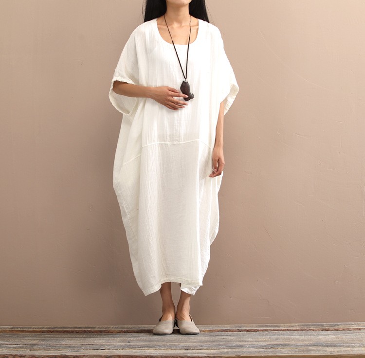Original-vintage-loose-solid-colors-cotton-linen-dress-for-female-summer-long-gown-amp-robe-dress-pl-32684397476