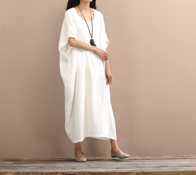 Original-vintage-loose-solid-colors-cotton-linen-dress-for-female-summer-long-gown-amp-robe-dress-pl-32684397476