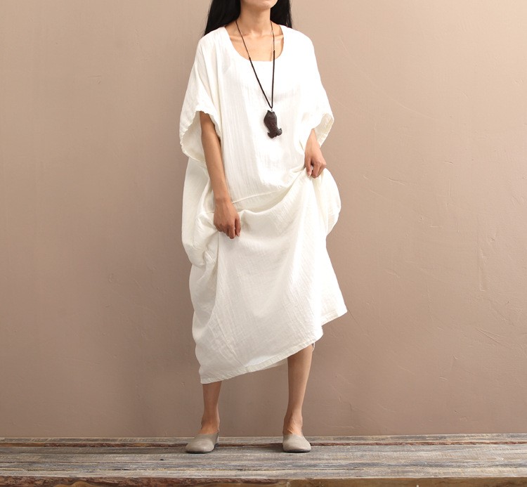 Original-vintage-loose-solid-colors-cotton-linen-dress-for-female-summer-long-gown-amp-robe-dress-pl-32684397476