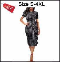 Oxiuly-Women39s-Elegant-Dot-Tunic-Short-Sleeve-Wear-to-Work-Business-Office-Casual-Sheath-Bodycon-St-32666641946