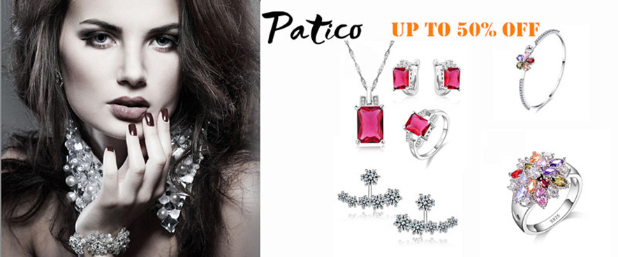 PATICO-New-Charming-925-Sterling-Silver-Austrain-Crystal-Pendant-Necklace-Hoop-Earring-Set-Geometric-2027156880