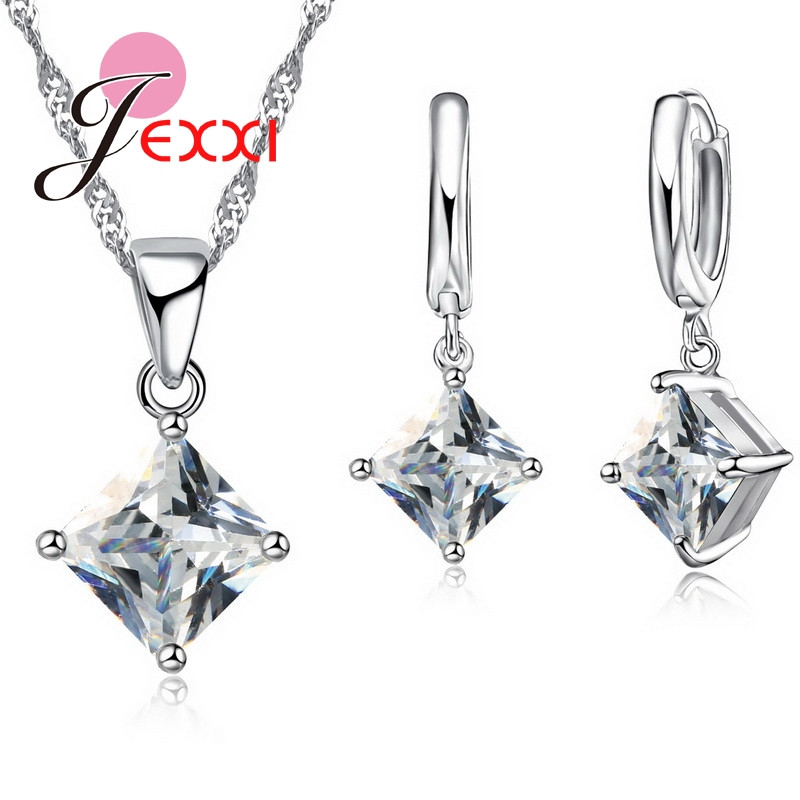 PATICO-Newest-8-Colors-Jewelry-Sets-Women-Quadrilateral-925-Sterling-Silver-CZ-Crystal-NecklaceEarri-32673932242