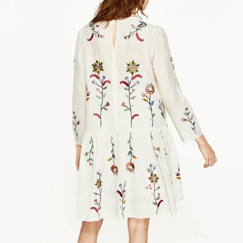 PLus-Size-Women-Floral-Embroidery-Dress-O-Neck-Long-Sleeve-2pcs-Cotton-Casual-Party-Summer-Dresses-W-32792009554