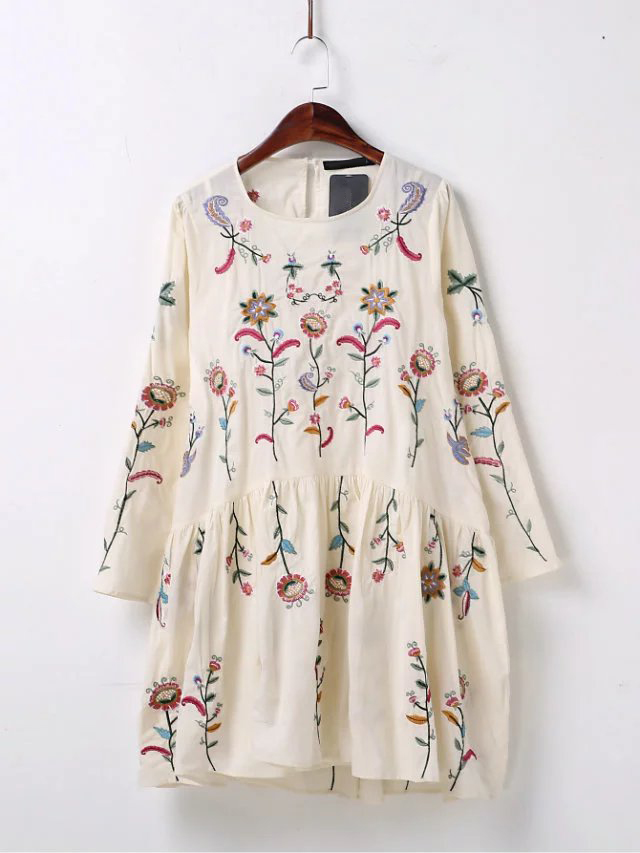 PLus-Size-Women-Floral-Embroidery-Dress-O-Neck-Long-Sleeve-2pcs-Cotton-Casual-Party-Summer-Dresses-W-32792009554