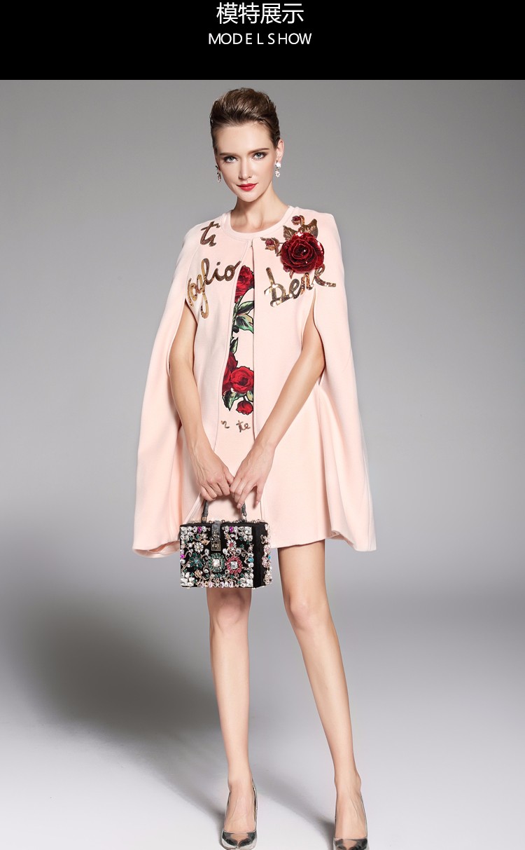 Pink-Embroidery-Flower-Women-Autumn-Cloak-Mini-Dress-And-Cashmere-Overcoats-Woolen-T-Suit-3D-Sequine-32745345166