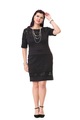 Plus-Size-casual-dress-women-with-lace-short-sleeve-patchwork-Black-loose-dress--Cotton-party-dress--32699541686