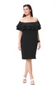 Plus-Size-casual-dress-women-with-lace-short-sleeve-patchwork-Black-loose-dress--Cotton-party-dress--32699541686