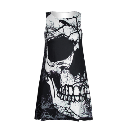 PolyesterSpandex-Black-Dress-3D-Skull-Printed-2017-Summer-Women-Dress-O-neck-Vintage-Knitted-Dress-L-32792977842