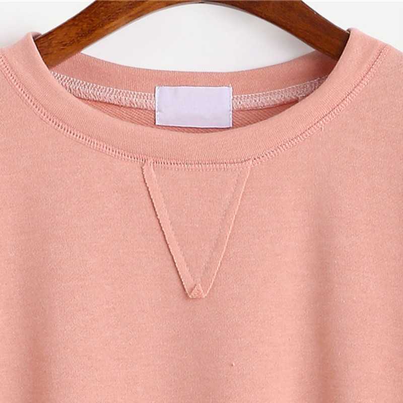 ROMWE-Casual-Tee-Shirts-For-Women-Autumn-Plain-Pink-Round-Neck-Long-Sleeve-Drop-Shoulder-High-Low-Cu-32720314408