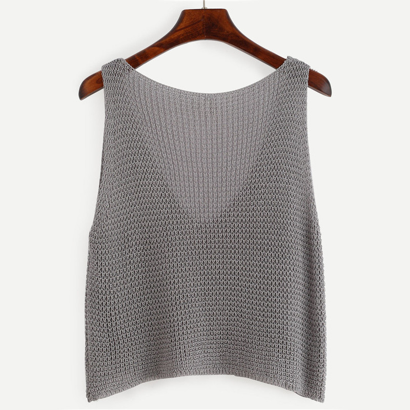 ROMWE-Woman-Fitness-Tank-Top-Ladies-Grey-V-Neck-Sleeveless-Casual-Knitted-Crop-Tank-Top-With-Front-P-32728958242