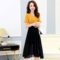 S-4XL-free-shipping-6colors-plus-size-women-clothing-2015Summer-dress-new-Korean-womens-slim-fit-lac-32391911967