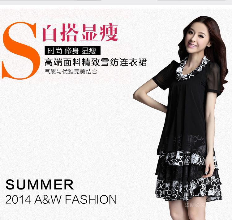 S-4XL-free-shipping-6colors-plus-size-women-clothing-2015Summer-dress-new-Korean-womens-slim-fit-lac-32391911967
