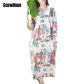 SCUWLINEN-2017-Women-Summer-Linen-Dress-Vintage-Flower-with-Butterfly-Print-Loose-Medium-Long-Robe-P-32358284457