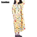 SCUWLINEN-2017-Women-Summer-Linen-Dress-Vintage-Flower-with-Butterfly-Print-Loose-Medium-Long-Robe-P-32358284457