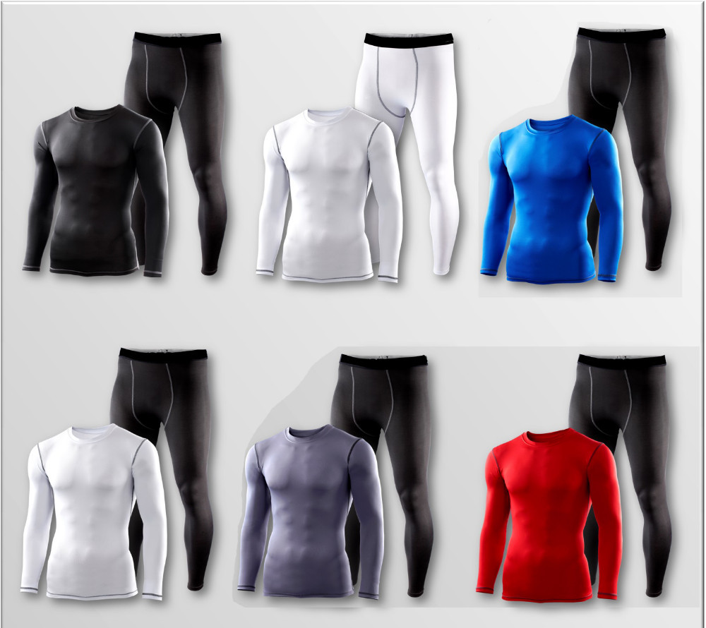 SE19-Mens-Man-Clothes-Sets-Compression-Base-Layers-Armour-Top-Skins-Shirt-Casual-T-shirtsTight-Pant--2035029660
