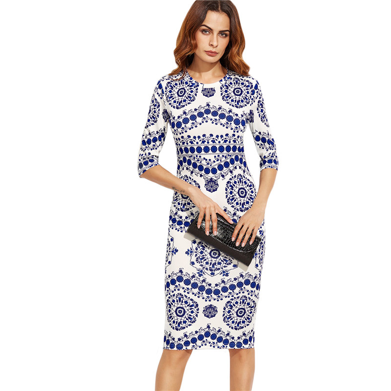 SHEIN-Spring-Print-Dress-Women-Dresses-Blue-and-White-Porcelain-Round-Neck-Three-Quarter-Length-Slee-32734943578