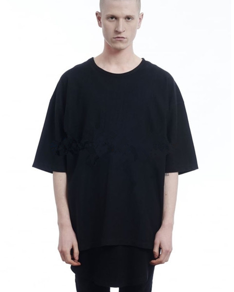 SHOWERSMILE-Brand-Large-Mens-Extra-Long-T-Shirts-Oversize-Longline-Shirt-Cotton-Solid-Half-Sleeve-Me-32679437596