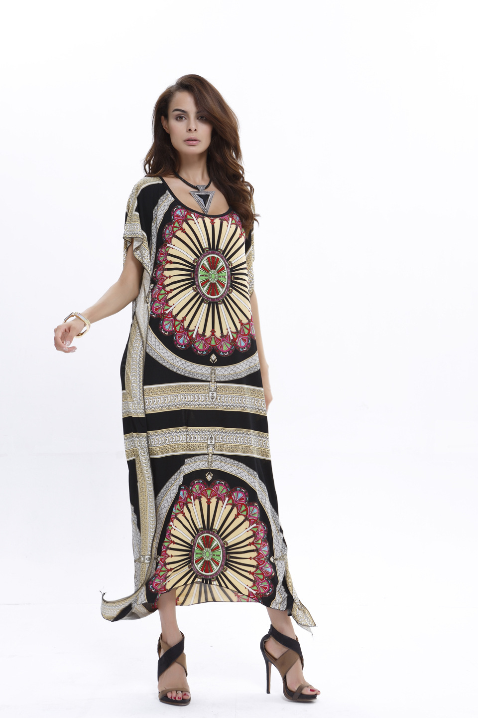 SHOWERSMILE-Brand-National-Dress-Indian-Women-Loose-Tribal-Print-Maxi-Dress-Batwing-Sleeve-Irregular-32660610703