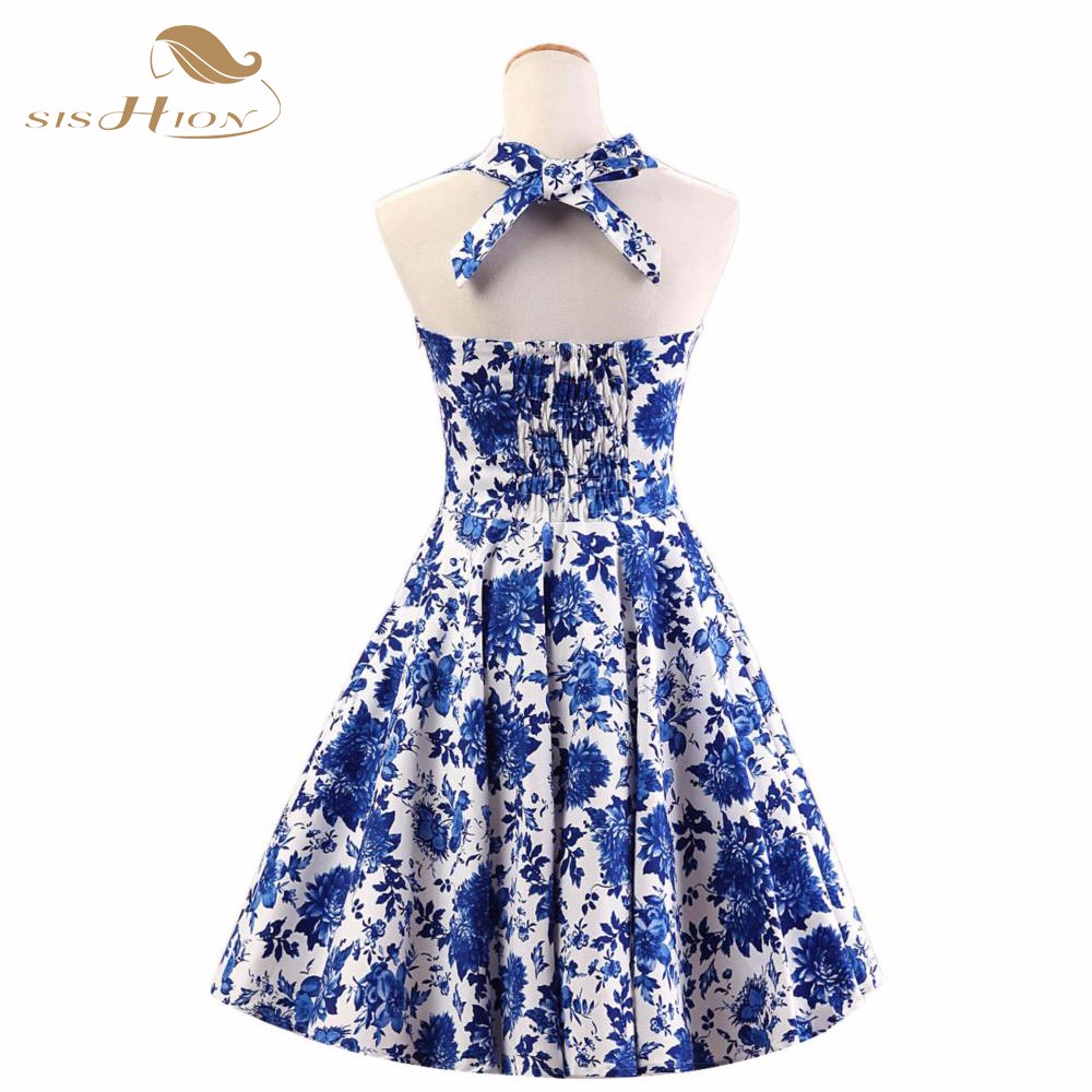 SISHION-Halter-50s-Floral-Dress-Retro-Plus-Size-Women-Audrey-Hepburn-Elegant-Vintage-50s-Rockabilly--32395278474