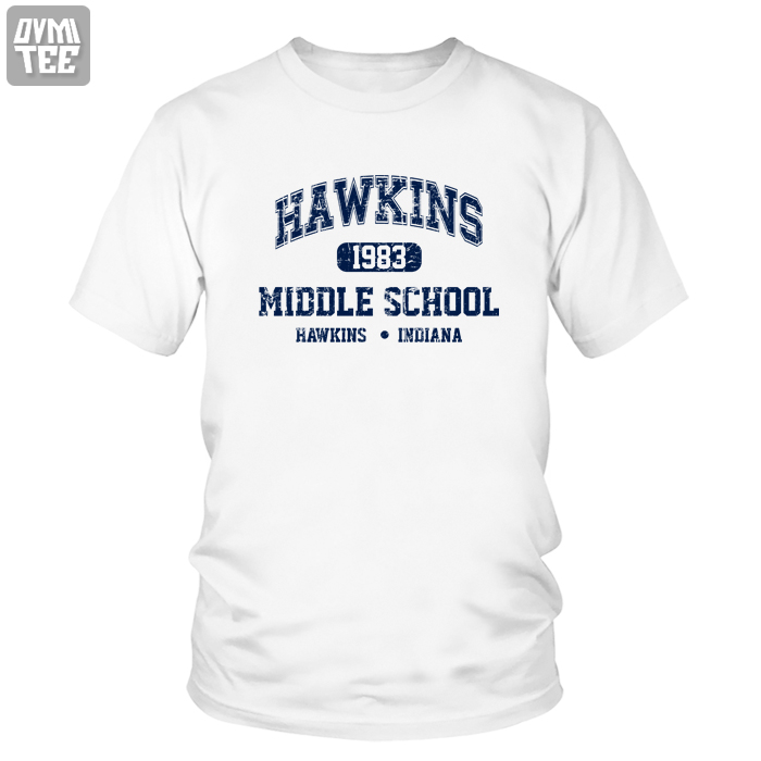 STRANGER-THINGS-Hawkins-High-School-short-sleeve-t-shirts-tee-tshirts-100-cotton-jersey-joggers-free-32726900908