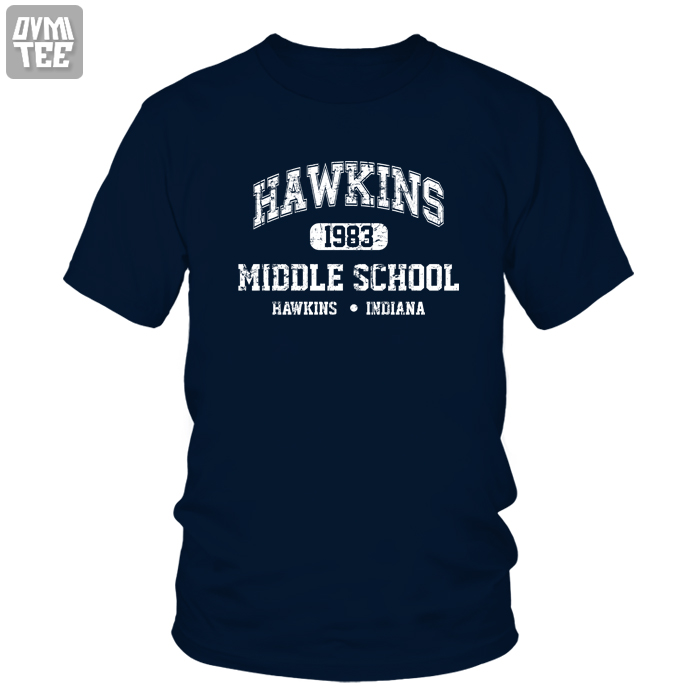 STRANGER-THINGS-Hawkins-High-School-short-sleeve-t-shirts-tee-tshirts-100-cotton-jersey-joggers-free-32726900908