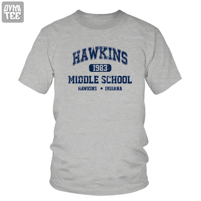 STRANGER-THINGS-Hawkins-High-School-short-sleeve-t-shirts-tee-tshirts-100-cotton-jersey-joggers-free-32726900908