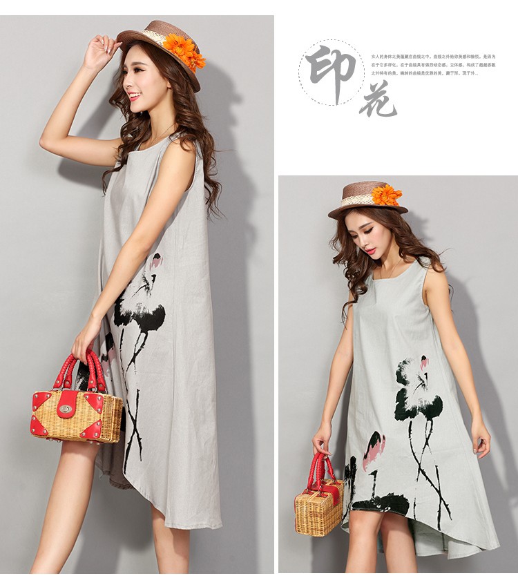 Saiqigui-Summer-dress-2017-New-sleeveless-white-women-dress-casual-cotton-Linen-dress-lotus-Printing-32351291907