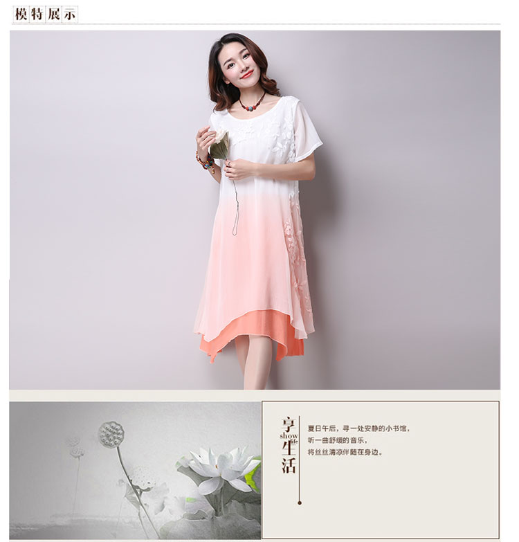 Saiqigui-Summer-dress-New-lace-short-sleeve-gradation-women-dress-casual-cotton-Linen-dress-Printing-32669500193