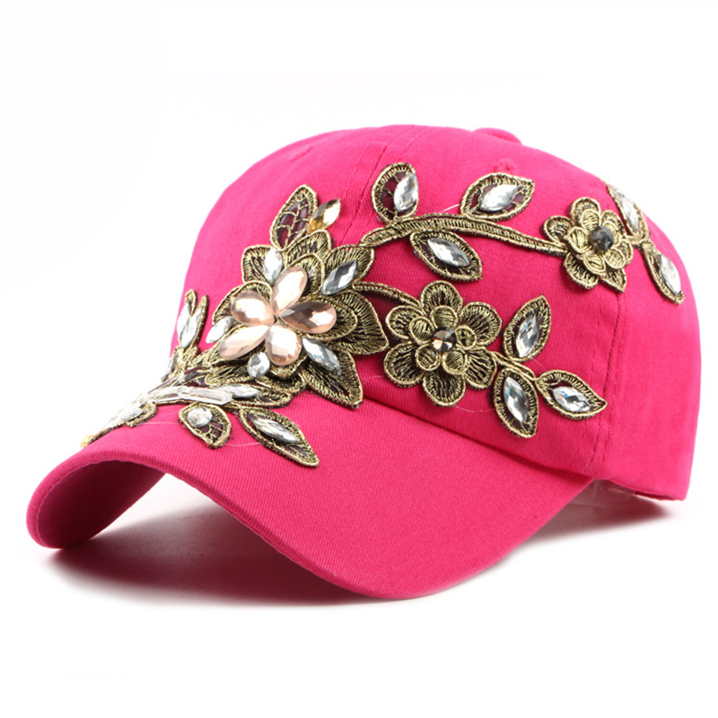 SeptRain-The-most-2017-New-Fashion-Adjustable-Women-Diamond-Flower-Baseball-Cap-Summer-Style-Lady-Je-32801406228