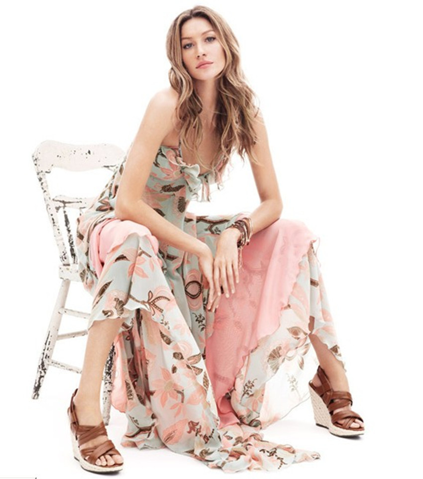 Sexy-MAXI-Women39s-BOHEMIAN-Printed-Floral-Spaghetti-Strap-Long-Chiffon-Dresses-Fashion-Gisele-Long--994675236