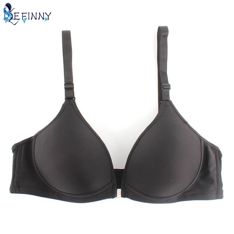 Sexy-Women-Smooth-Front-Closure-Thin-Padded-Racerback-Seamless-Push-Up-Bra-Top-Only-Cup-B-32683701473