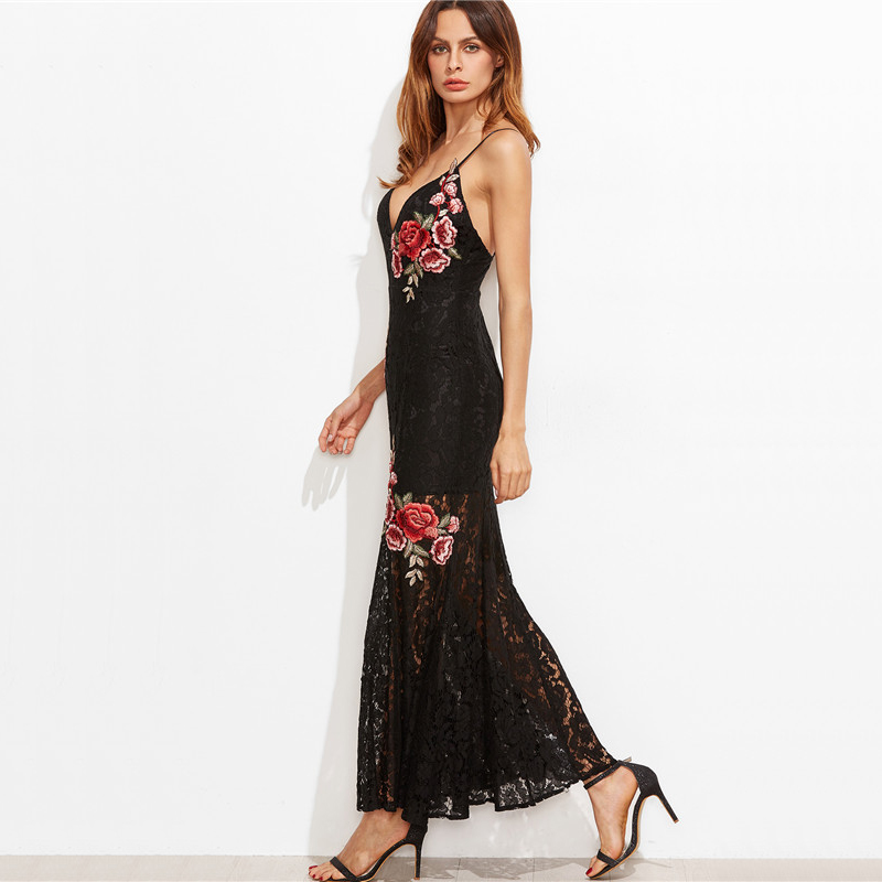 SheIn-Maxi-Dresses-Long-Summer-Women-Party-Dress-Black-Embroidered-Rose-Applique-Lace-Overlay-Fishta-32793055714