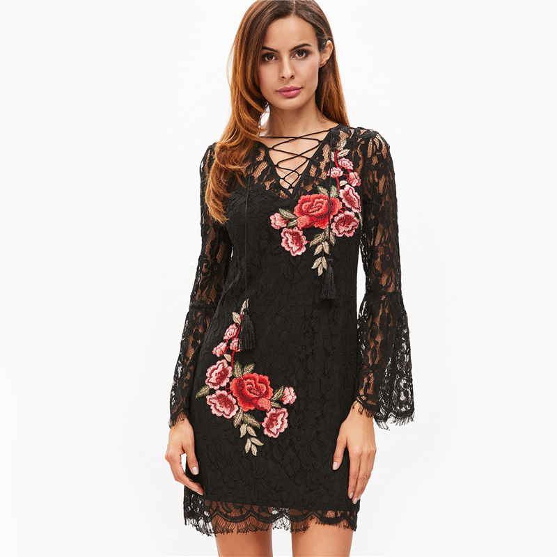 SheIn-New-Arrival-Dress-2017-Vintage-Dresses-Deep-V-Neck-Sexy-Dress-Black-Lace-Up-Embroidered-Rose-A-32791666334