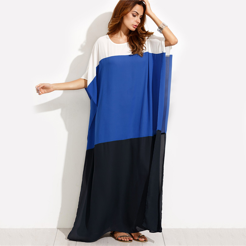 SheIn-Summer-Beach-Dresses-Casual-Women-Loose-Dress-Multicolor-Round-Neck-Half-Sleeve-Color-Block-Sp-32789332259