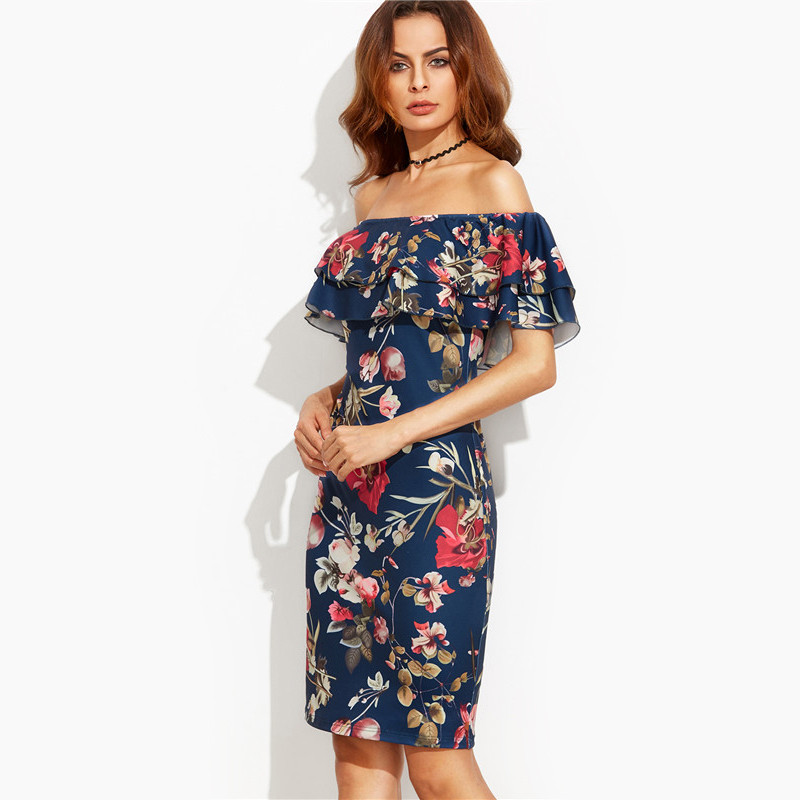 SheIn-Summer-Dress-2017-Clothes-Women-Short-Sleeve-Multicolor-Floral-Print-Off-The-Shoulder-Ruffle-S-32788296353