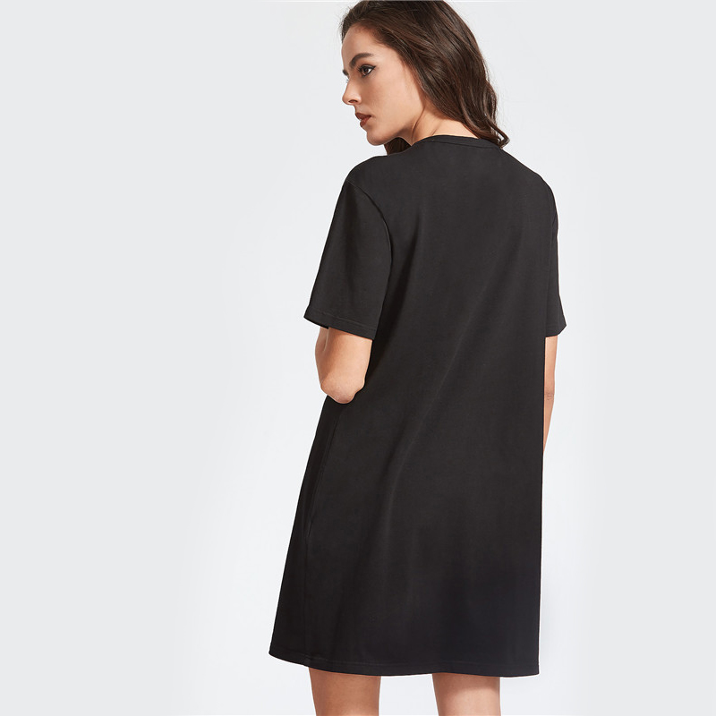 SheIn-Women-Summer-Dresses-Black-Graphic-Print-Cut-Out-V-Neck-Tee-Dress-Ladies-Short-Sleeve-Shift-T--32797076187