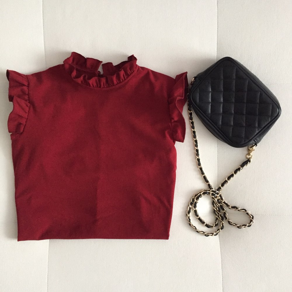 Sheinside-Ladies-Elegant-Designer-Korean-Dress-Mini-Dresses-Burgundy-Long-Sleeve--With-Frill-Detail--32773108003