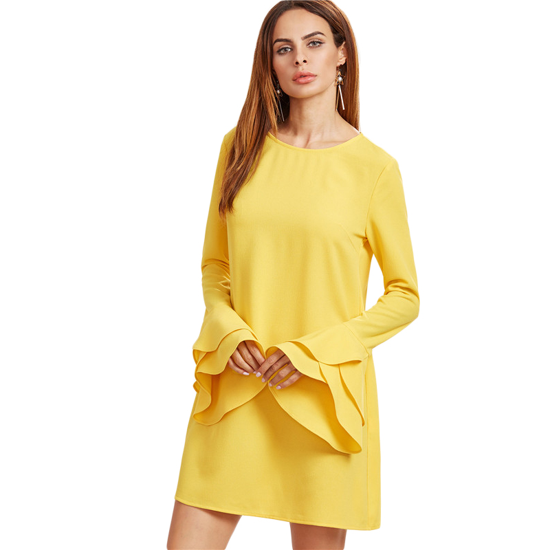 Sheinside-Womens-Dresses-New-Arrival-2017-Women-Business-Casual-Clothing-Yellow-Layered-Ruffle-Sleev-32789616884