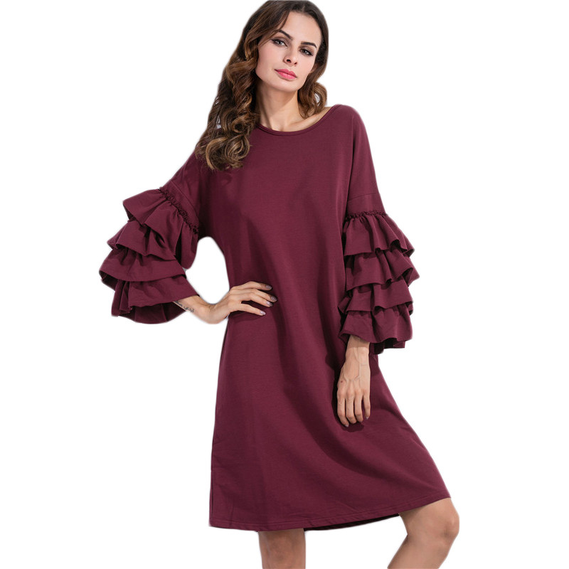 Sheinside-Womens-Dresses-New-Arrival-European-Style-Autumn-Winter-Dress-Tiered-Ruffle-Sleeve-Tunic-T-32756061098