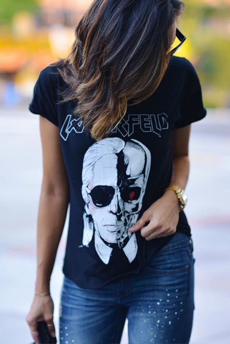 Shirts-women39s-Tops-Brand-2016-Fashion-New-Skeleton-Head-Printed-Tee-In-Black-Zombie-Skull-Punk-Roc-32645401539