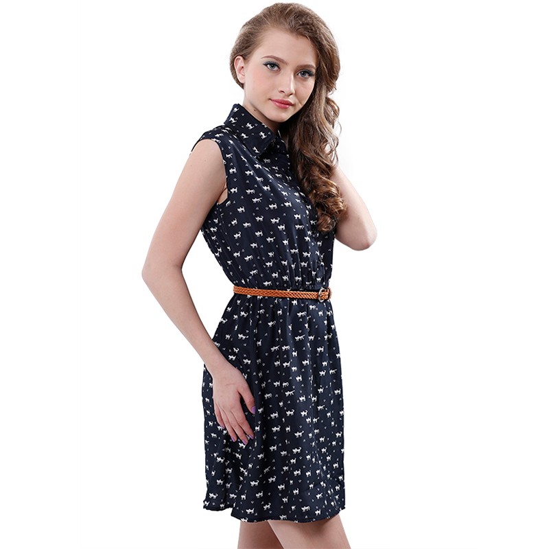Singwing-Women-summer-Dresses-Cat-Footprints-Pattern-Show-Thin-Lady-Chiffon-Dresses-Cat-Footprints-D-32390553534