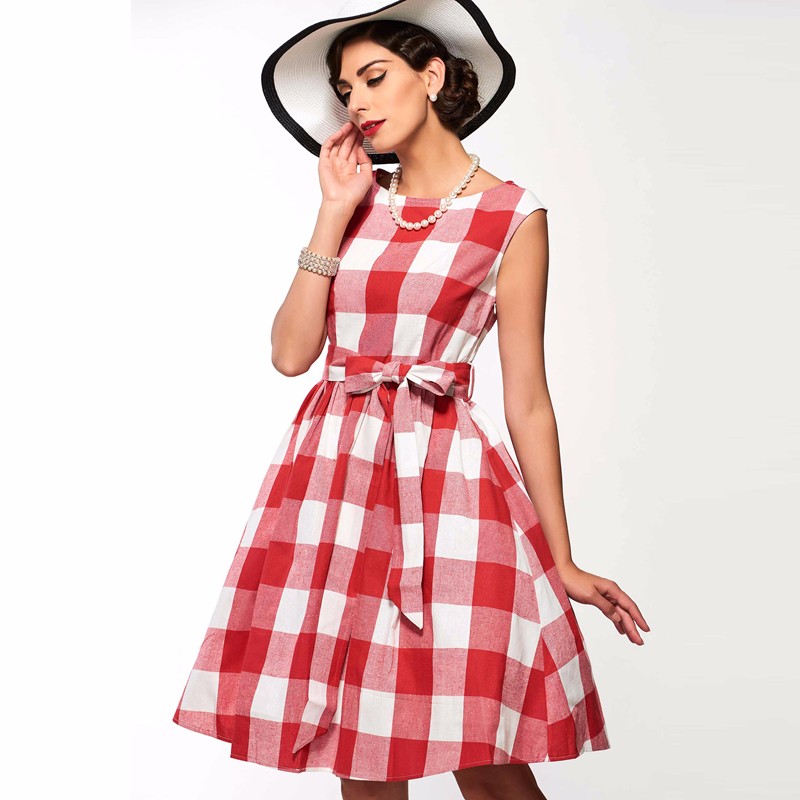 Sisjuly-Plaid-Vintage-Dress-2017-spring-Summer-party-Dress-blue-and-pink-v-neck-Women-Dress-Plaid-fe-32675523605