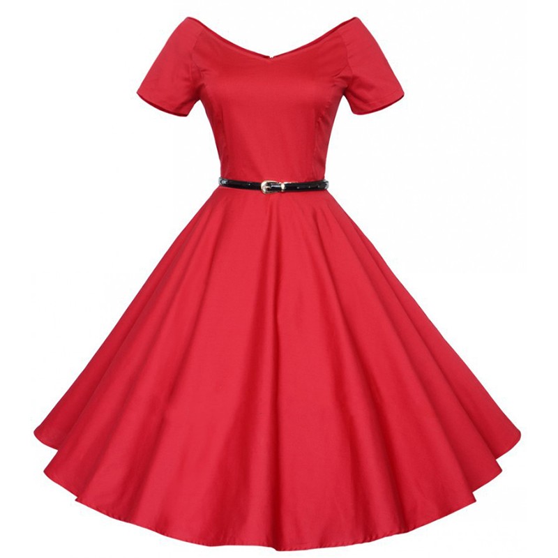 Sisjuly-vintage-autumn-dress-a-line-solid-women-party-dress-with-sashes-and-short-sleeve-retro-1950s-32771830716