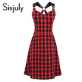 Sisjuly-vintage-dresses-parthwork-Elegant-Sleeveless-A-Line-Knee-Length-Dress-Color-Block-Polka-Dots-32543943315