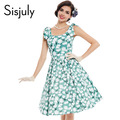 Sisjuly-vintage-dresses-parthwork-Elegant-Sleeveless-A-Line-Knee-Length-Dress-Color-Block-Polka-Dots-32543943315