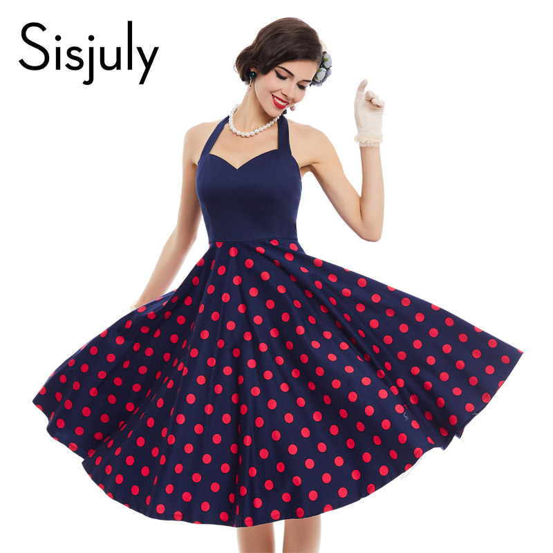 Sisjuly-women-rockabilly-vintage-dress-summer-pin-up-polka-dots-1950s-patchwork-sleeveless-sexy-ladi-32800470674