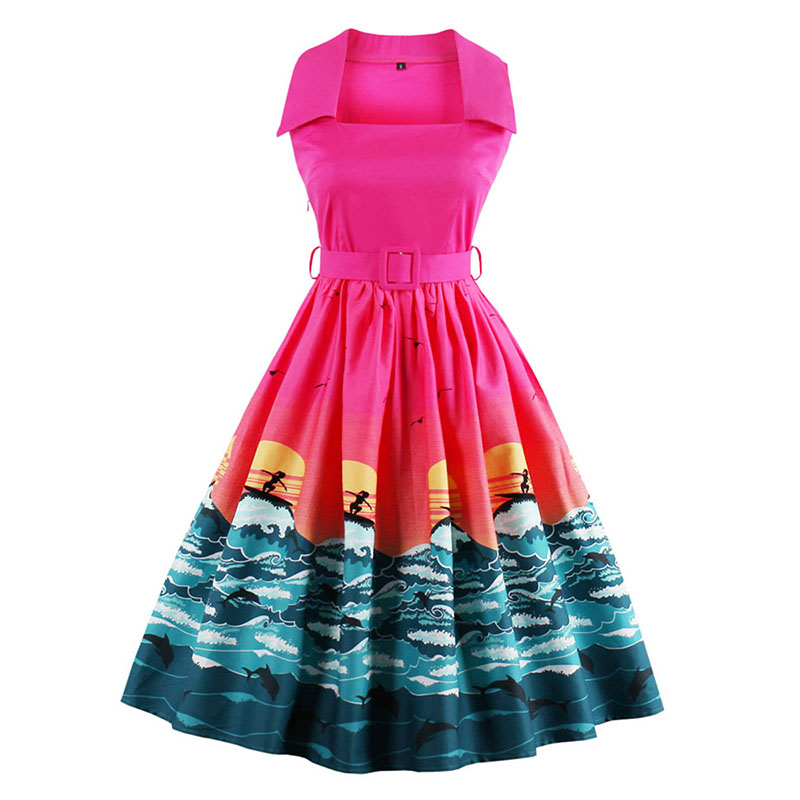 Sisjuly-women-vintage-dress-1950s-print-patchwork-retro-belt-cute-party-dress-lapel-neck-summer-slee-32803331396