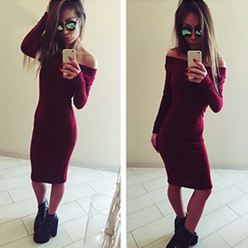 Slash-Neck-Off-Shoulder-Long-Sleeve-Knitted-Cotton-Sexy-Dress-Women-Winter-Warm-Elastic-Midi-Club-Bo-32750711181